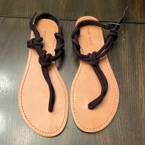 Nine West Black Sandals.